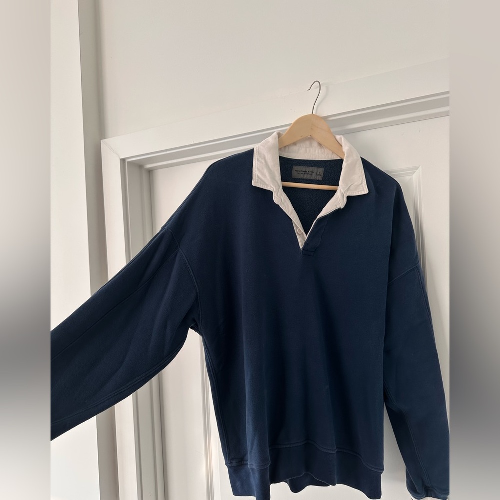 Abercrombie & Fitch White and Navy Shirt